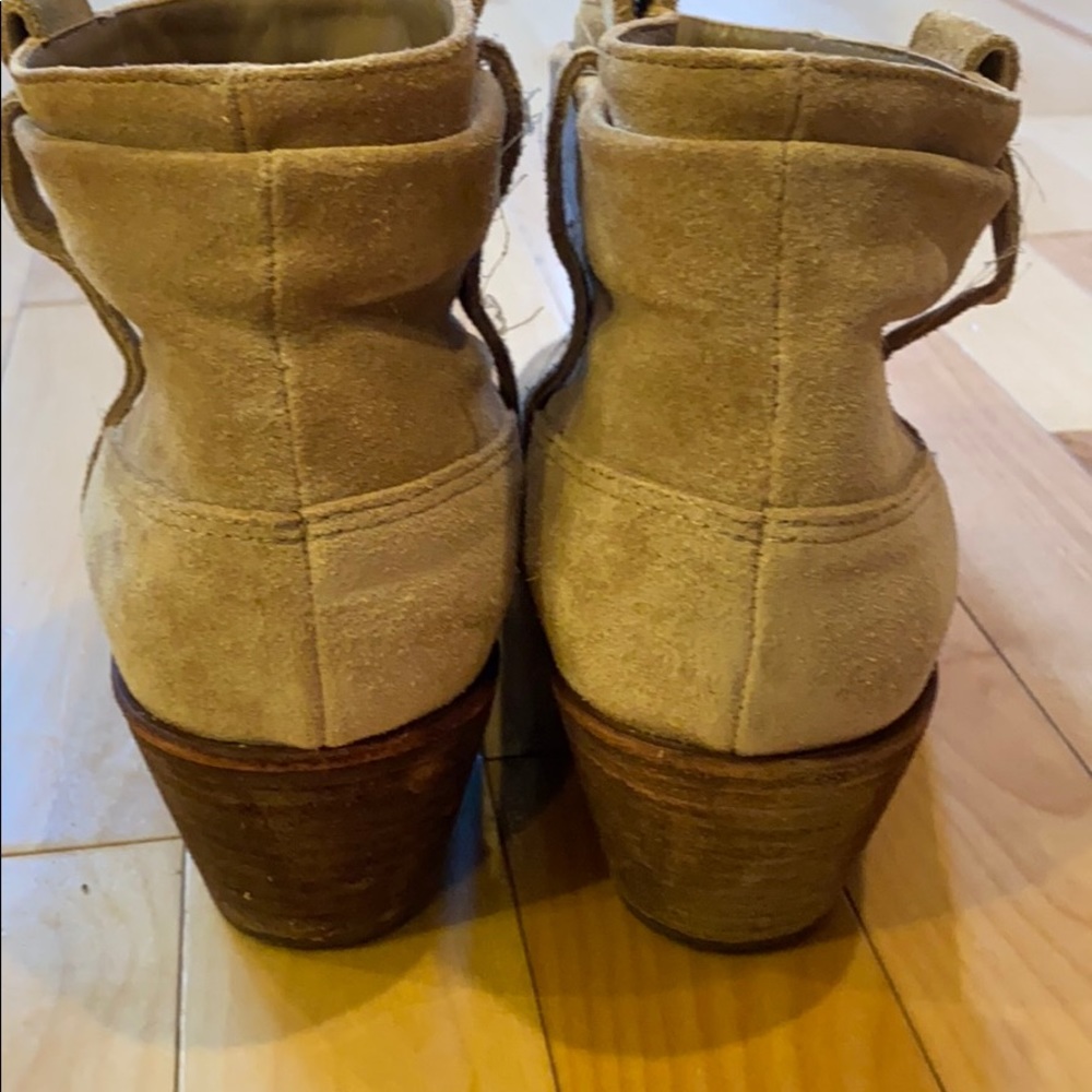 Joie Ajax tan Suede Ankle Booties - Picture 4 of 5